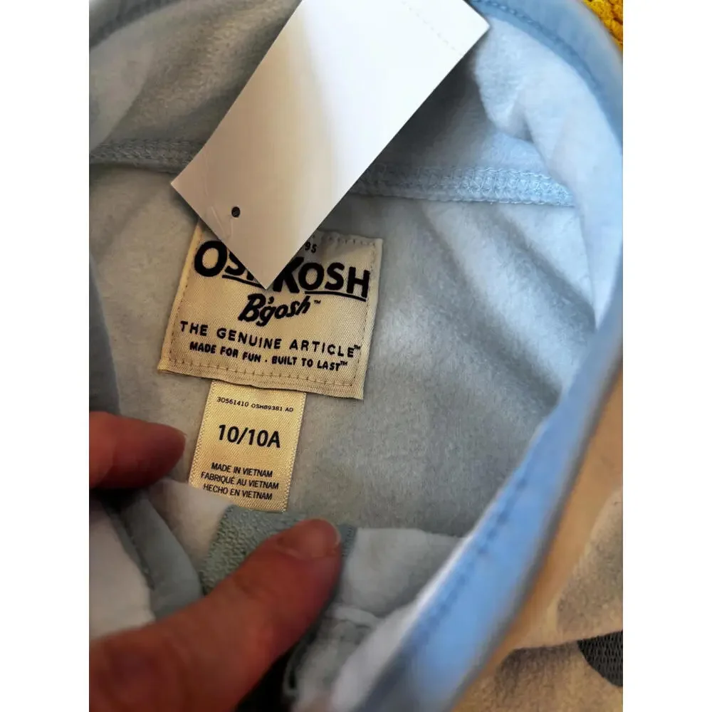 Oshkosh girls Fleece Jacket‎ Size 10/10A - Light Blue